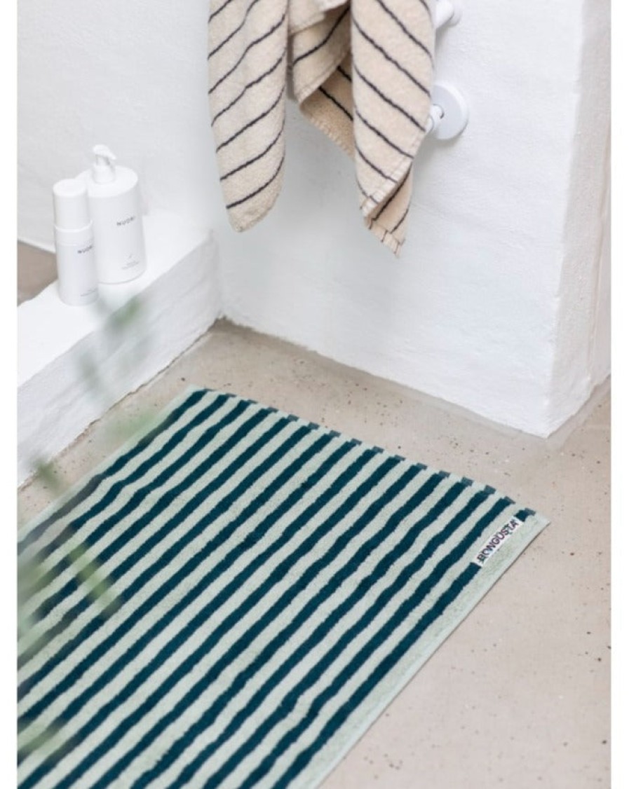 Bode Living Naram Bath Mat - Sea Foam & Deep Teal Towels