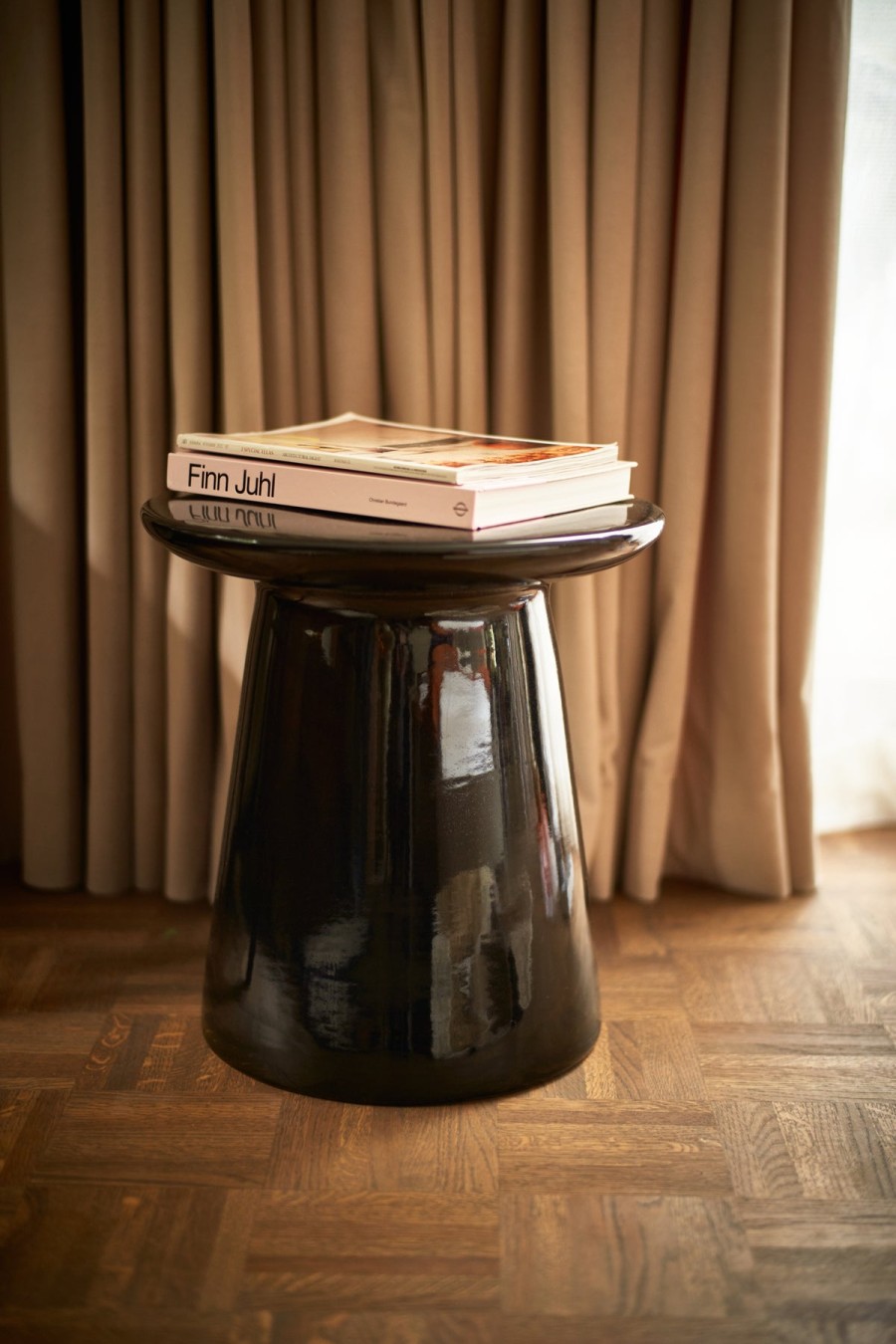 Bode Living Black Earthenware Side Table Furniture