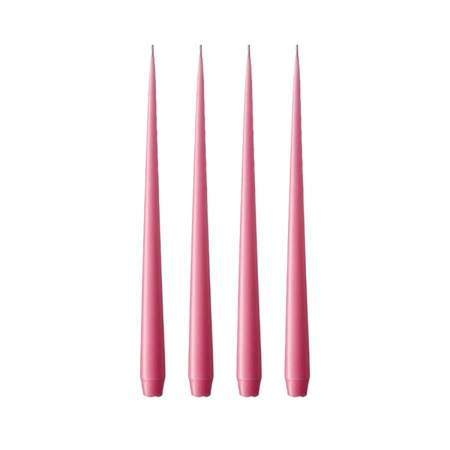 Bode Living Clear Pink Tapered Candles - Set Of 4 Dinner