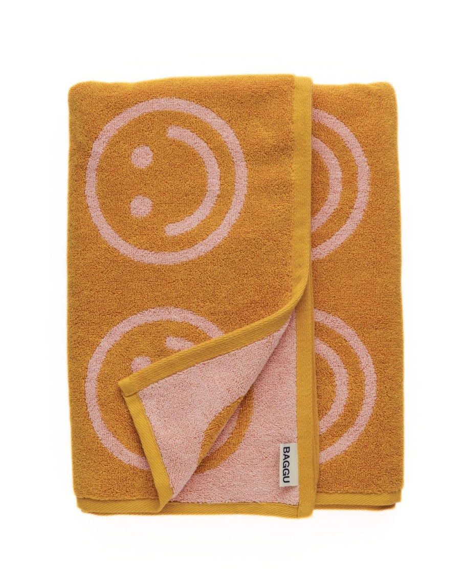 Bode Living Marigold Peach Happy Bath Towel Towels