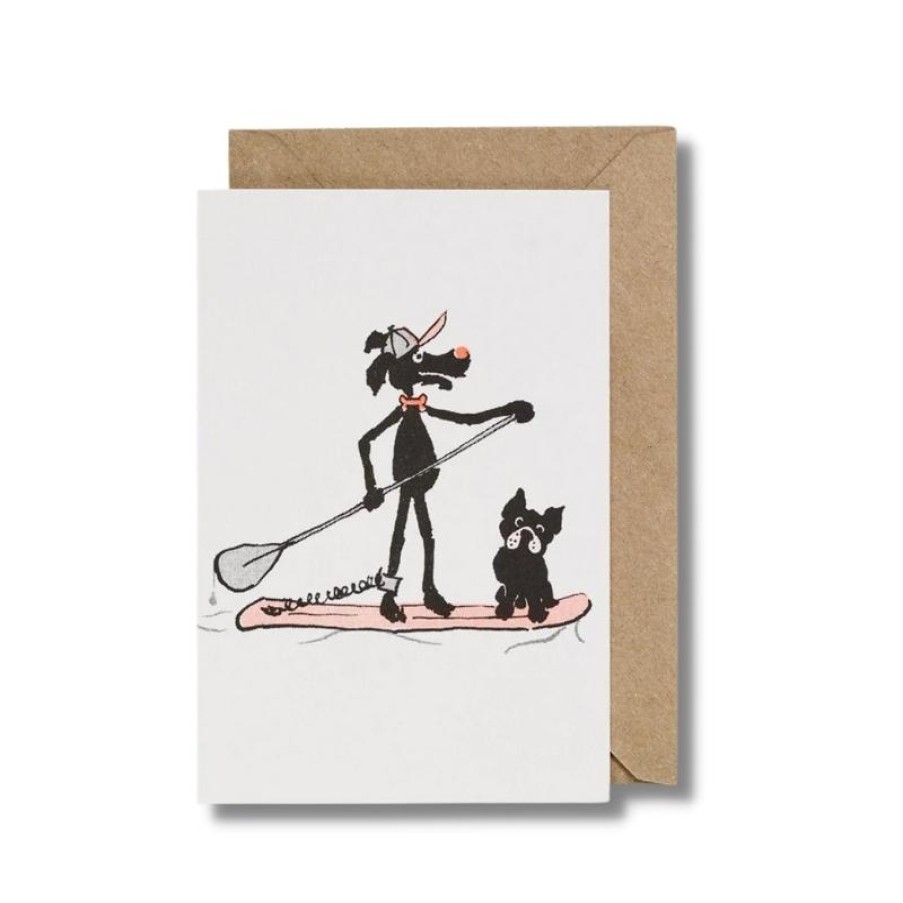 Bode Living Paddle Board Dog Card Greeting Cards