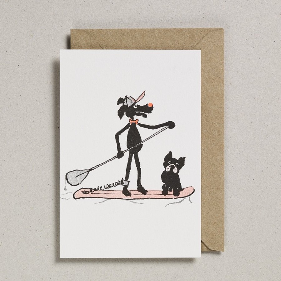 Bode Living Paddle Board Dog Card Greeting Cards