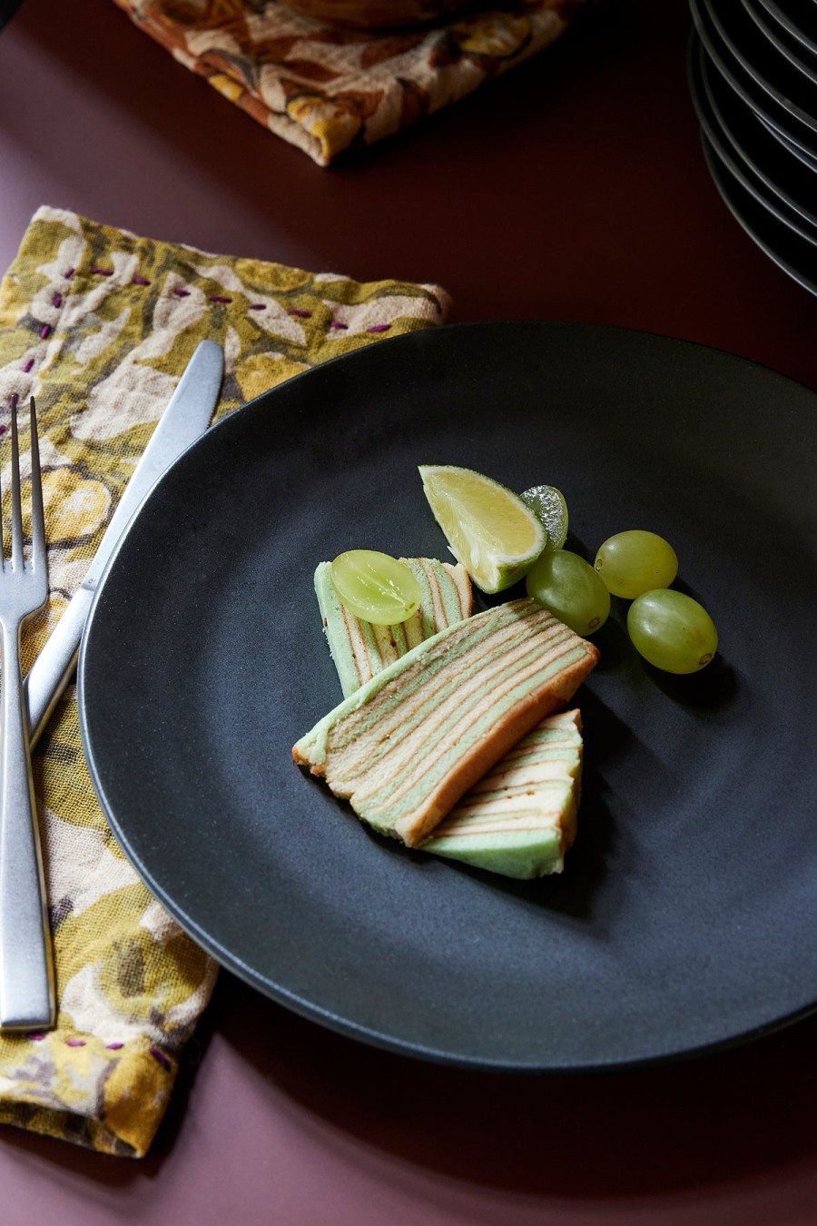 Bode Living Kyoto Ceramics: Japanese Dinner Plate Black Dinnerware