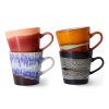 Bode Living 70S Ceramics Friction Americano Mugs - Set Of 4 Teatime