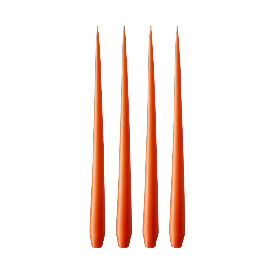 Bode Living Vivid Orange Tapered Candles - Set Of 4 Gifts For The Home