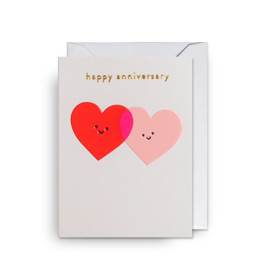 Bode Living Happy Anniversary Happy Hearts Mini Card Greeting Cards