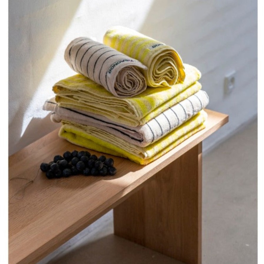 Bode Living Naram Guest Towel - Creme & Ink Towels