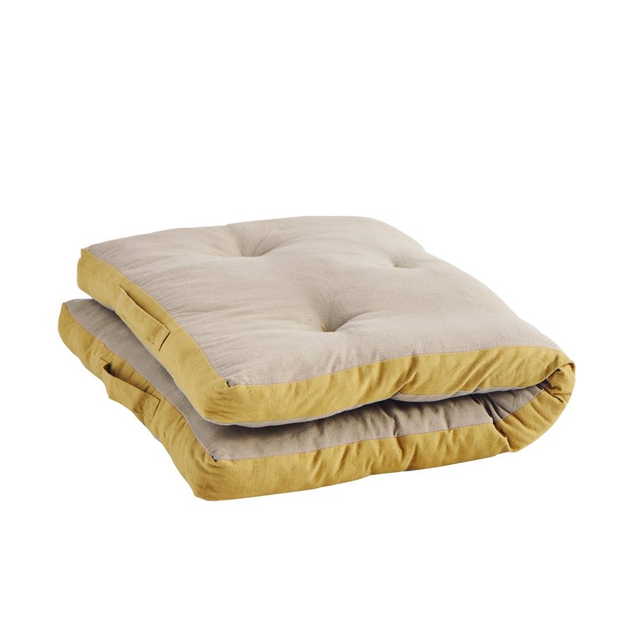 Bode Living Cotton Mattress 60X100 - Taupe & Mustard Cushions