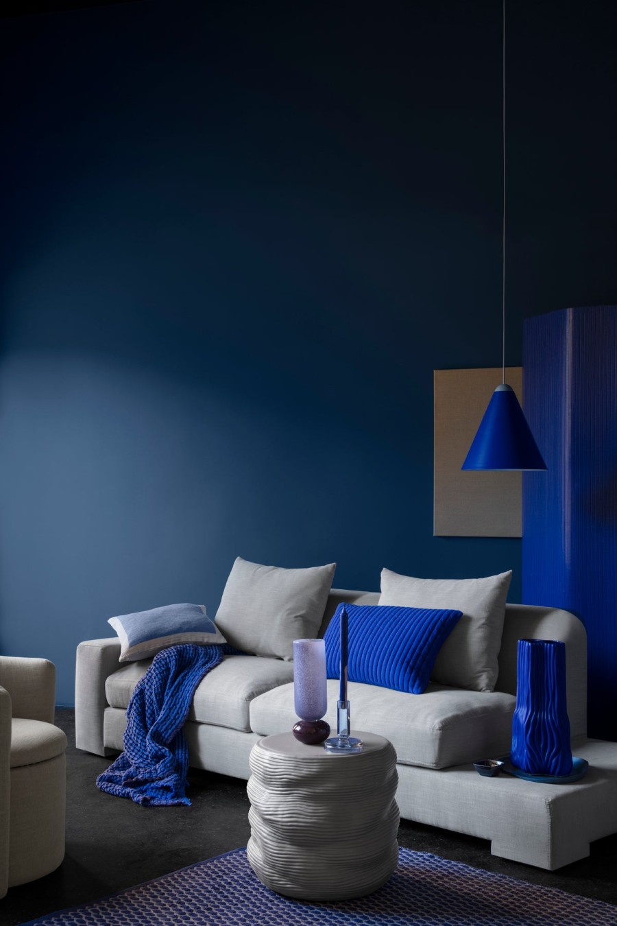 Bode Living Dark Blue Gine Metal Shade Pendant Lights