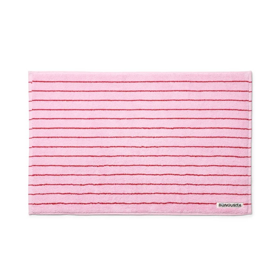 Bode Living Naram Bath Mat - Baby Pink & Ski Patrol Towels