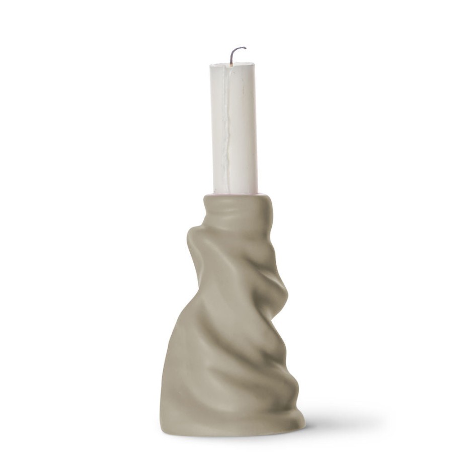 Bode Living Beige Soft Ice Cream Candle Holder Candle Holders