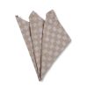 Bode Living Checki Beige Cotton Napkin - Set Of 2 Table Accessories