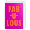 Bode Living Fab-U-Lous Bold Neon Greeting Card Greeting Card Greeting Cards