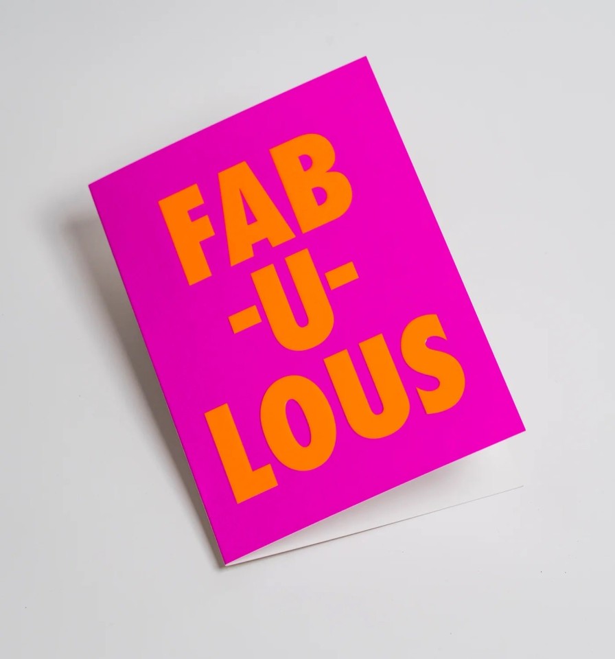 Bode Living Fab-U-Lous Bold Neon Greeting Card Greeting Card Greeting Cards