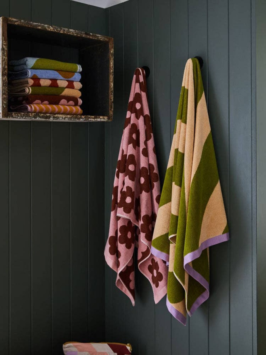 Bode Living Pistachio Stripe Bath Towel Towels