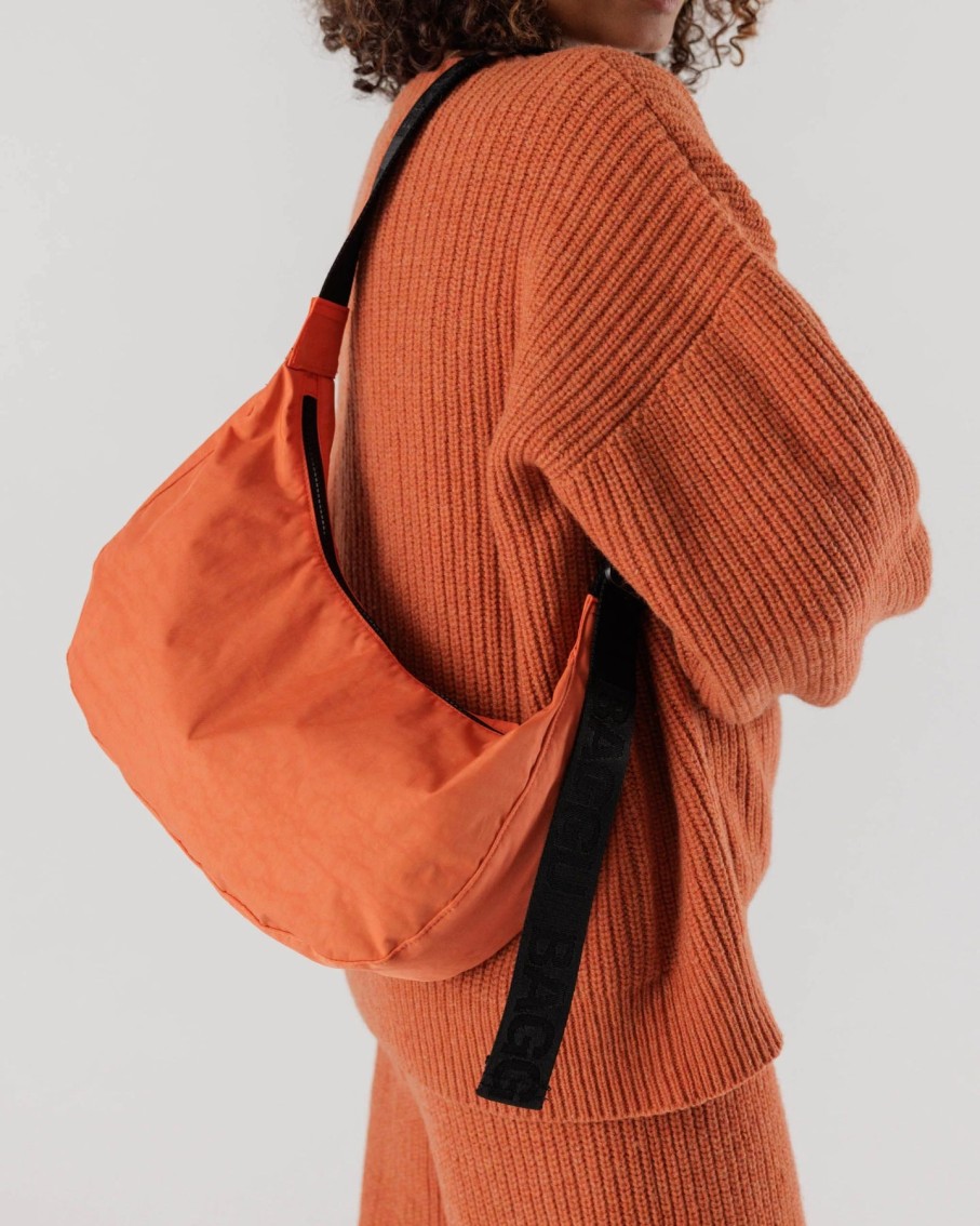 Bode Living Medium Nylon Crescent Bag - Orange Accessories