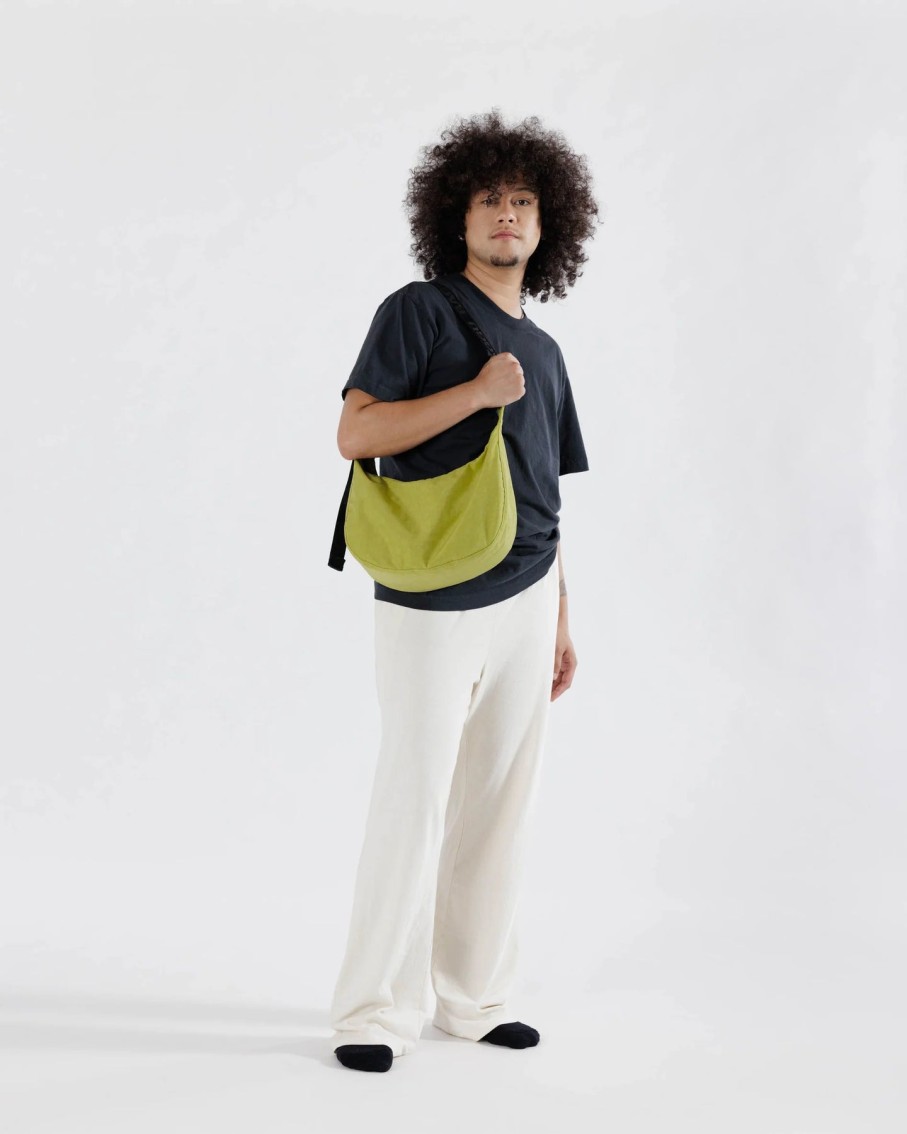 Bode Living Medium Nylon Crescent Bag - Lemongrass Accessories