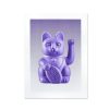 Bode Living Lilac Lucky Cat Risograph Art Print Artwork & Prints