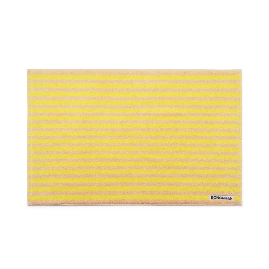 Bode Living Naram Bath Mat - Pristine & Neon Yellow Towels