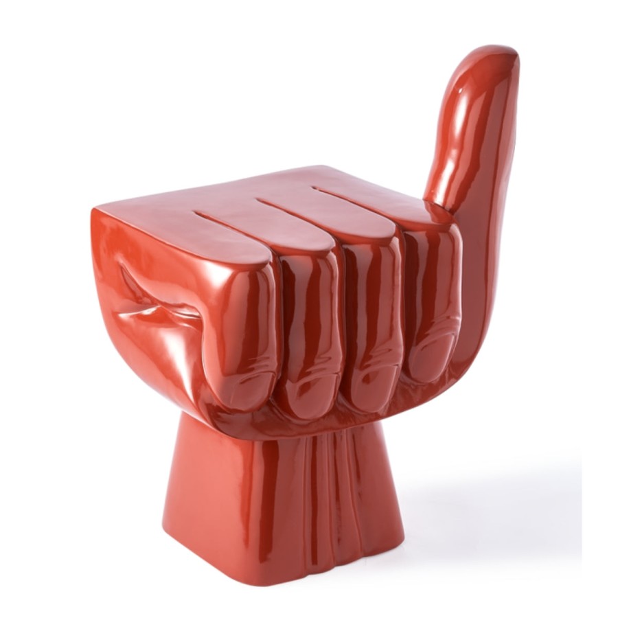 Bode Living Coral Red Fist Chair Furniture