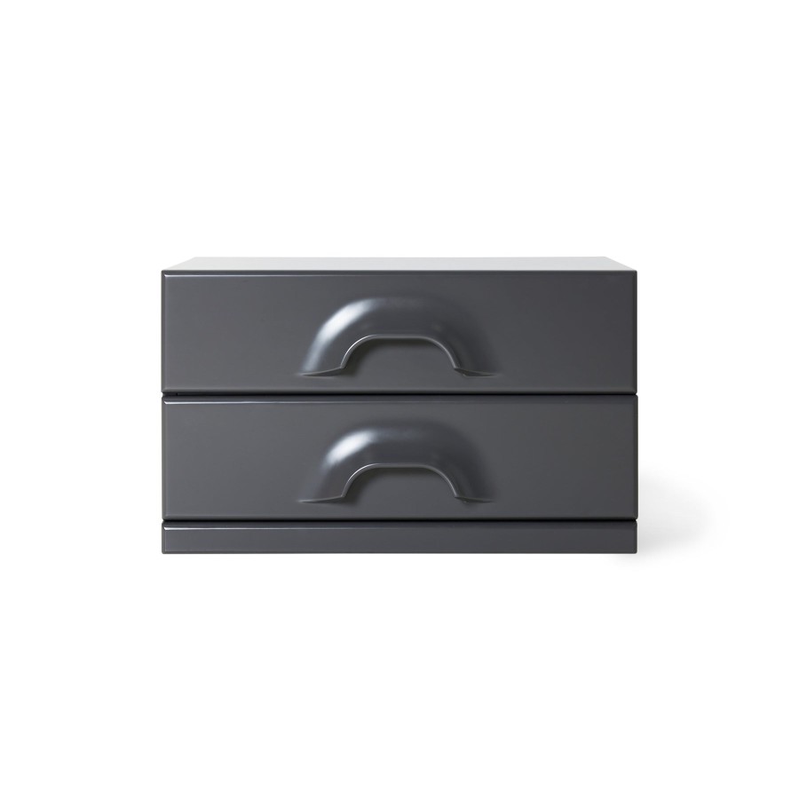 Bode Living Chest Of 2 Drawers - Charcoal Home Organisation