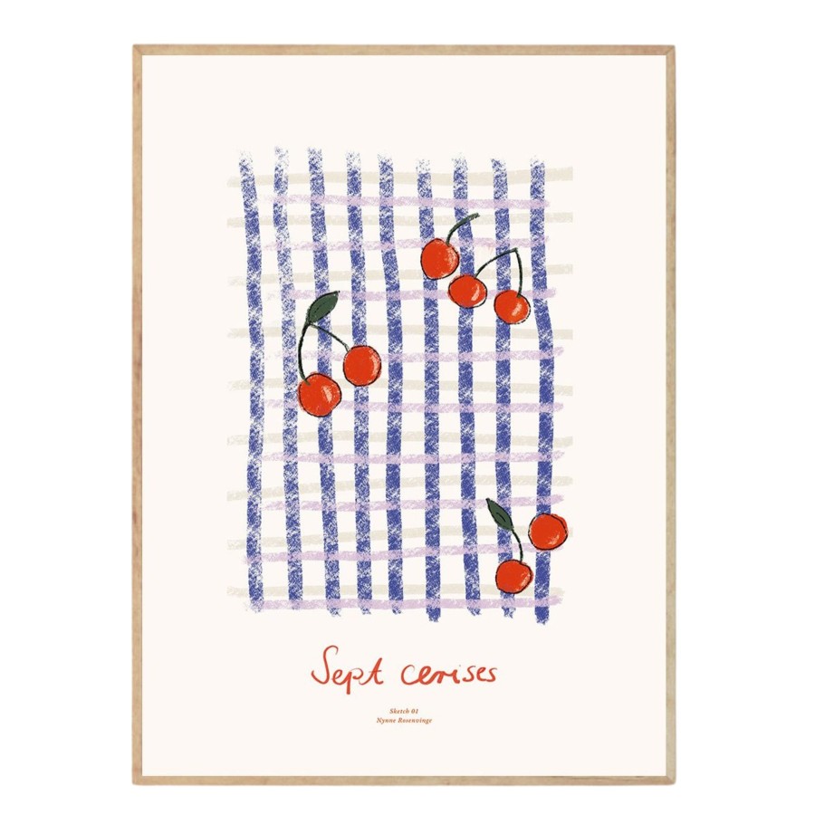 Bode Living Nynne Rosenvinge, Sept Cerises - 30X40Cm Artwork & Prints