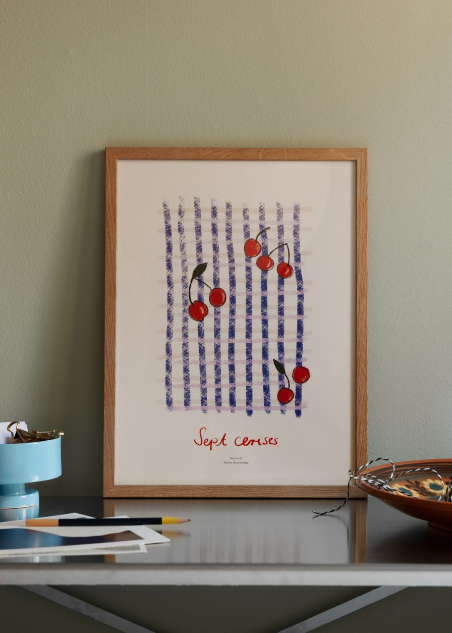 Bode Living Nynne Rosenvinge, Sept Cerises - 30X40Cm Artwork & Prints