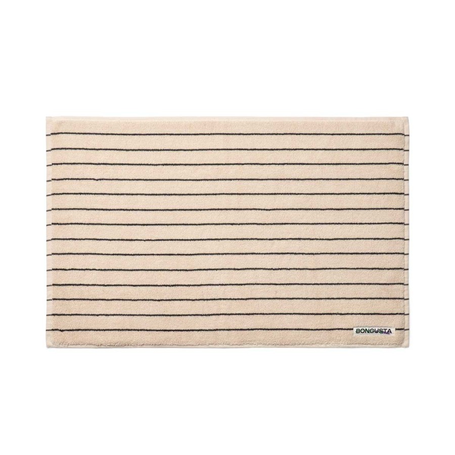 Bode Living Naram Bath Mat - Creme & Ink Towels