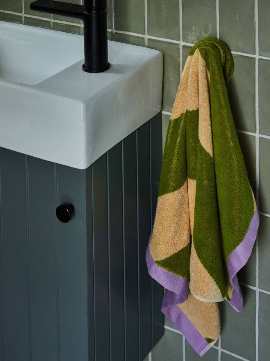 Bode Living Pistachio Stripe Hand Towel Towels