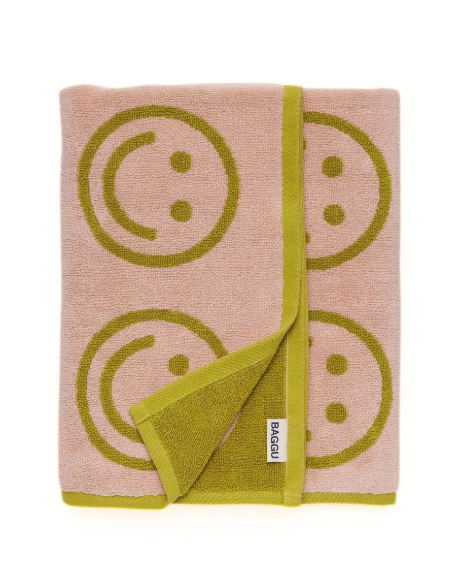 Bode Living Ochre Happy Bath Towel Towels