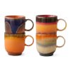 Bode Living 70S Ceramics Brazil Coffee Mugs - Set Of 4 Teatime